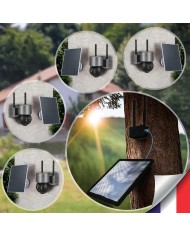 Kit vidéosurveillance 3G 4G autonome 4 caméras pilotables WIFI 2K Kit vidéosurveillance 3G 4G autonome 4 caméras pilotables WIFI 2K